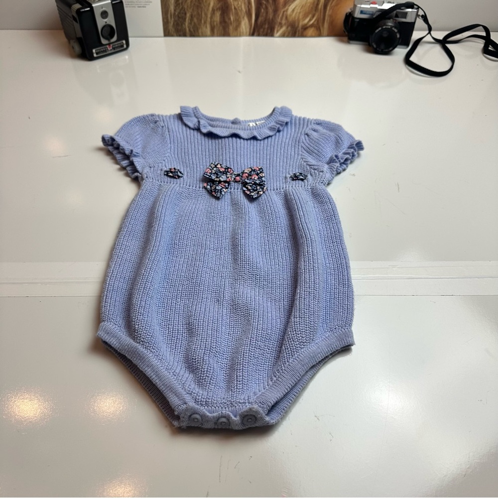 Janie and Jack Soft Blue Knit Sweater